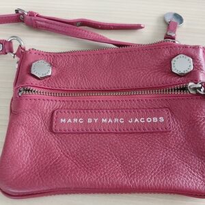 Marc by Marc Jacobs Raspberry Leather Crossbody Bag